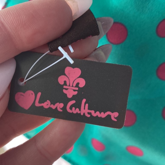 Polka Dot Linen Scarf - Picture 3 of 5